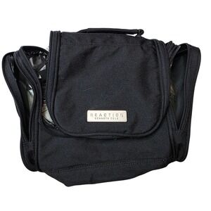 Kenneth Cole Reaction Hanging Toiletry Bag Black Nylon Travel Organizer Case A5